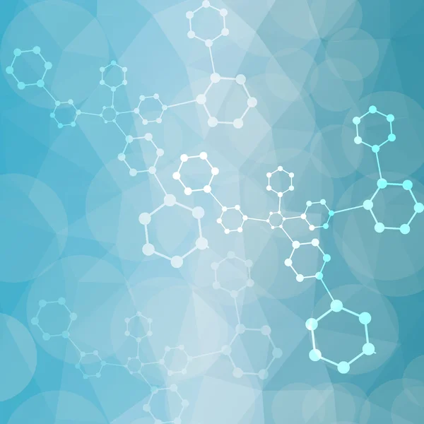 Estrutura molécula e comunicação Dna, átomo, neurônios. Conceito de ciência para o seu design. Linhas conectadas com pontos. Médico, tecnologia, química, formação científica. Ilustração vetorial. — Vetor de Stock