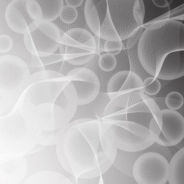 Parlak arka plan vektör çizim üzerinde soyut eğri çizgiler