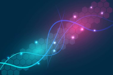 Büyük Veri Görselleştirme Arkaplanı. Modern fütüristik sanal arkaplan. Bilim ağı şablonu, noktaları ve çizgileri birleştiriyor. Genel ağ bağlantısı .