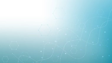 Modern soyut molekül yapısı bilim ya da tıbbi altyapı için. DNA sarmalı ya da atom görselleştirmesi. Moleküler dalga akışı soyut arkaplan. resimleme.