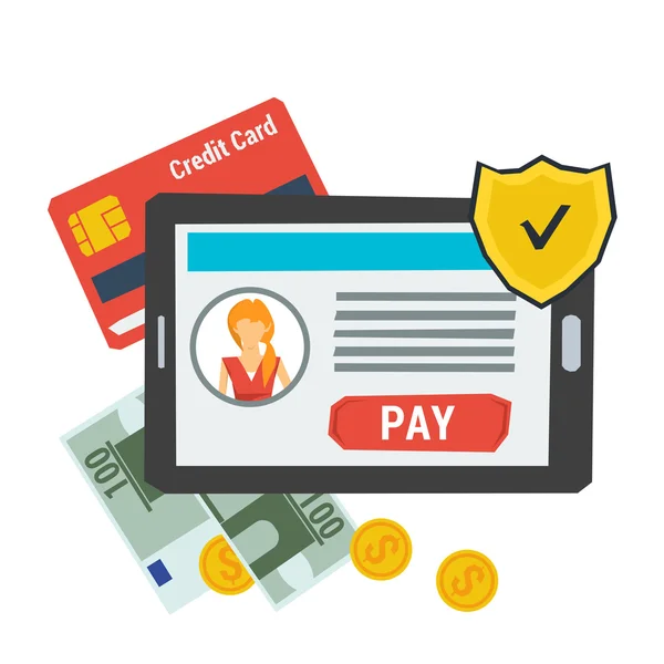 Vektör kavramı kolay online ödeme. Simge