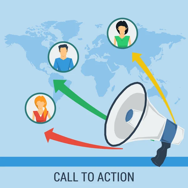 Banner call to action — Stock Vector