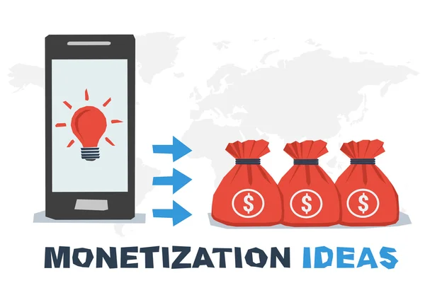 Concepto vectorial ideas abstractas de monetización — Vector de stock