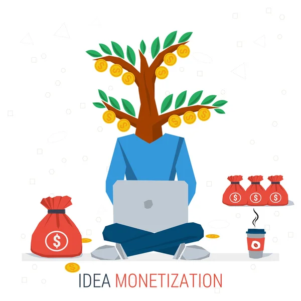 BUSINESS IDEA MONETIZATION — Stock Vector