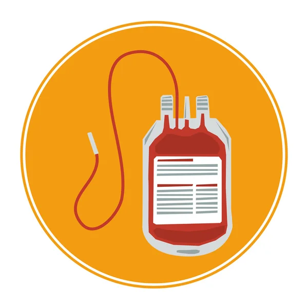 Blood transfusion pictogram — Stockvector