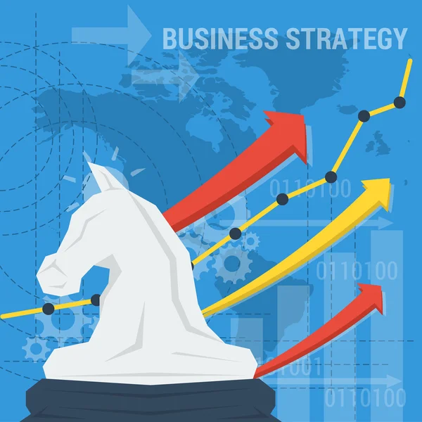 Geschäftsstrategie quadratisch Hintergrund — Stockvektor