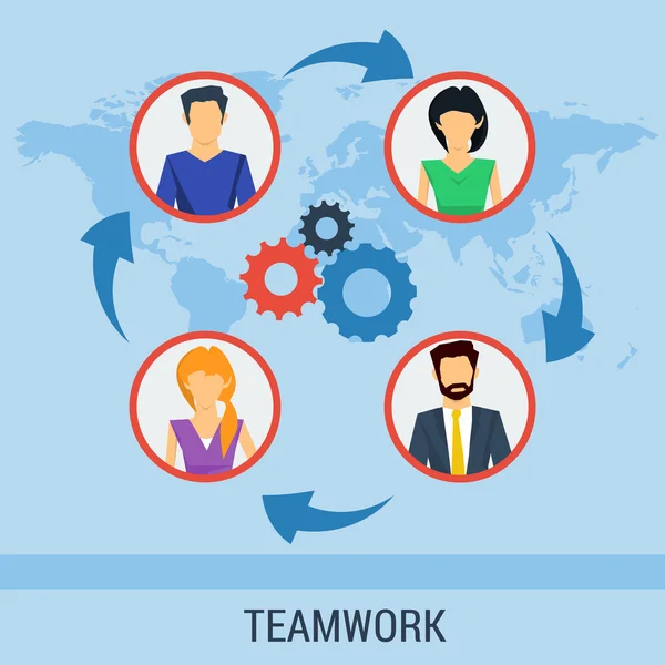 Teamwork koncept illustration — Stock vektor