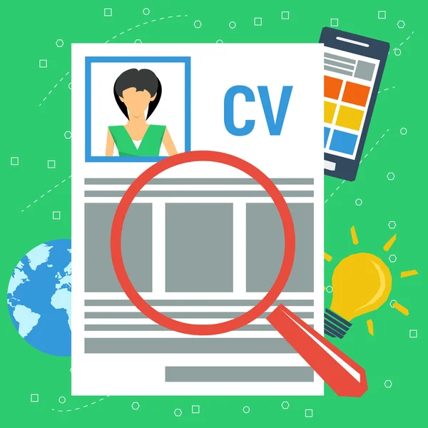 Vector concept persoonlijke CV — Stockvector