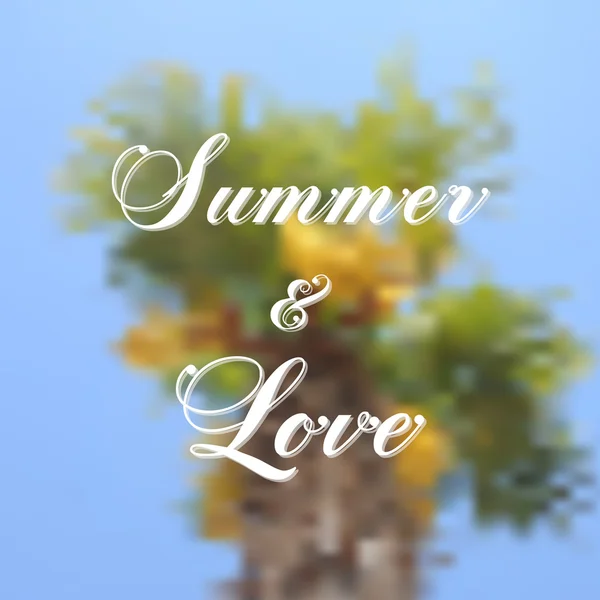 Vektor Hintergrund Sommer und Liebe — Stockvektor