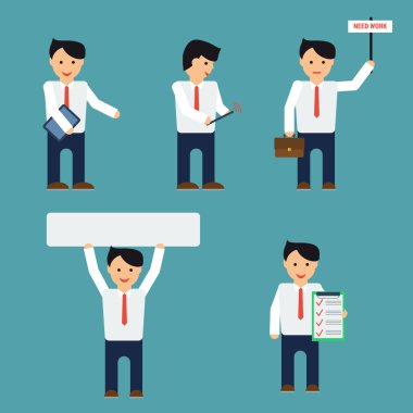 Düz işadamları seti