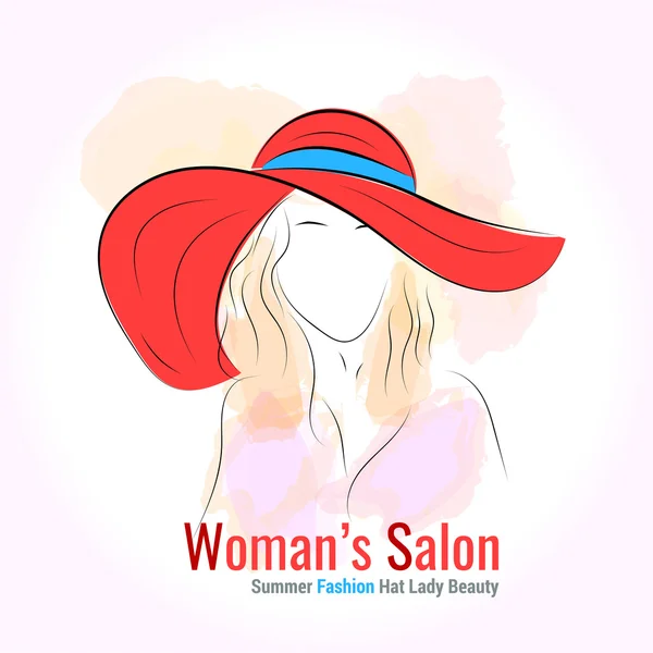 Mall för kvinnans Salon Card — Stock vektor