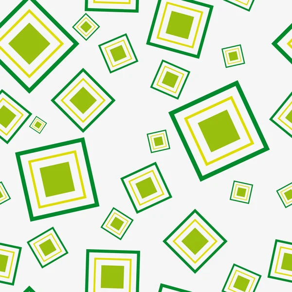 Bezešvé vzor s zelené čtverečky — Stockový vektor