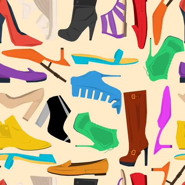 Bezešvé vzor ženy boty — Stockový vektor