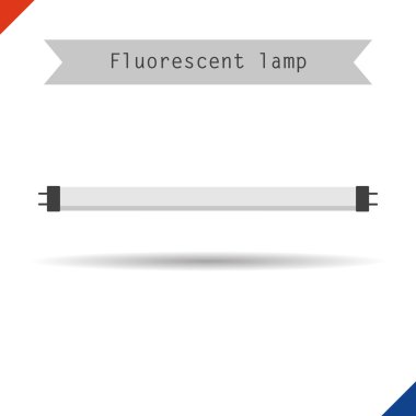 Icon long fluorescent phyto light lamp for plants clipart
