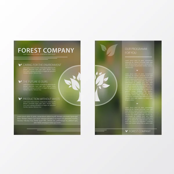 Folleto publicitario de diseño de plantilla para la empresa — Vector de stock