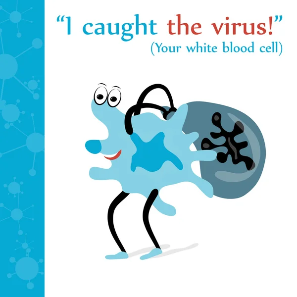 Лейкоцитарні зловив вірус — стоковий вектор