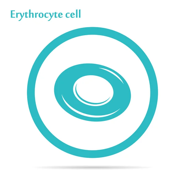 Célula icono de la medicina - eritrocitos — Vector de stock