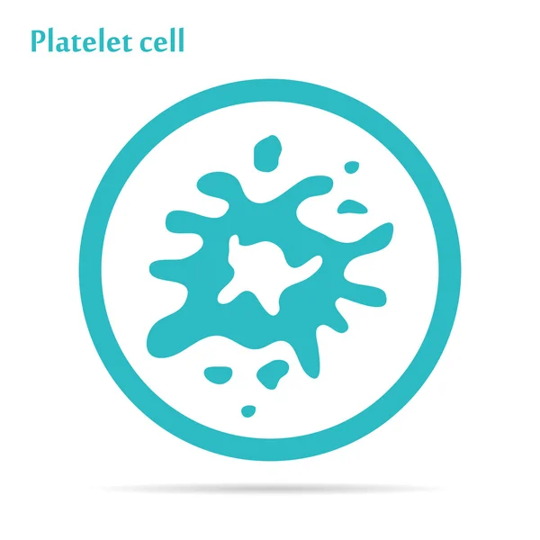Célula icono de la medicina - célula plaquetaria — Vector de stock