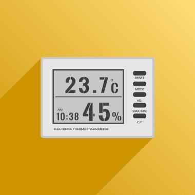 Dijital termometre Higrometre simgesi