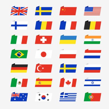 Ülkelerin basit bayrakları
