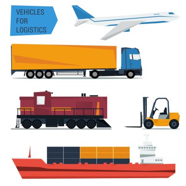 Navlun taşımacılık lojistik Vector Icons set