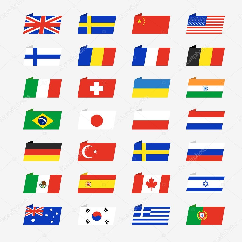 Simple flags of the countries