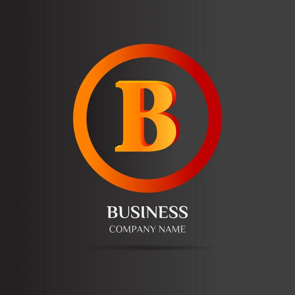 B Brief Logo abstraktes Design — Stockvektor