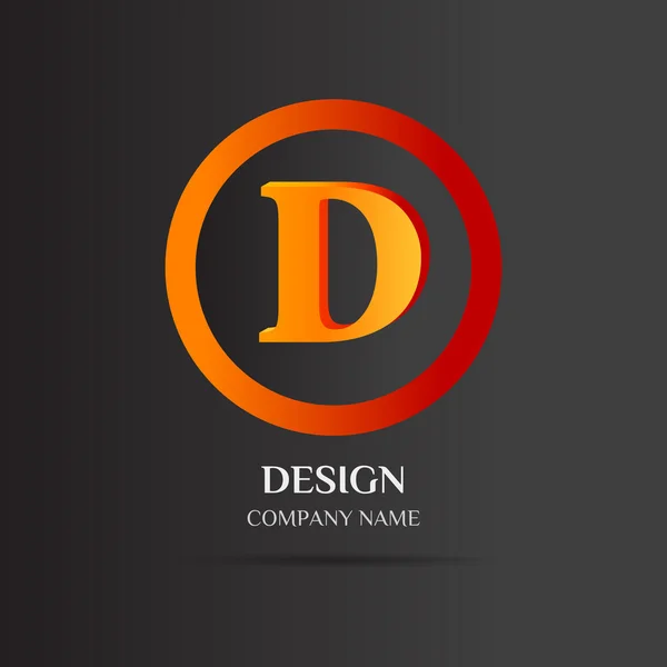 D Carta logotipo design abstrato —  Vetores de Stock