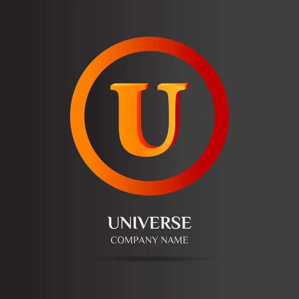 U Letter logo abstract design — Stock Vector