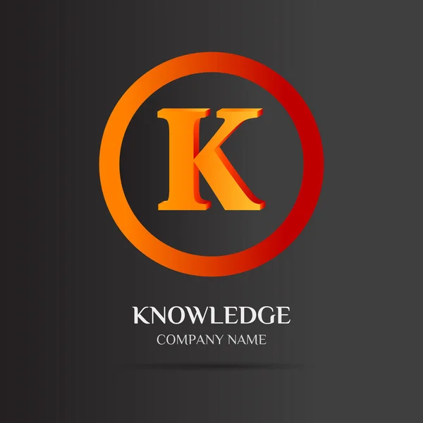 K Brev logo abstrakt design – Stock-vektor