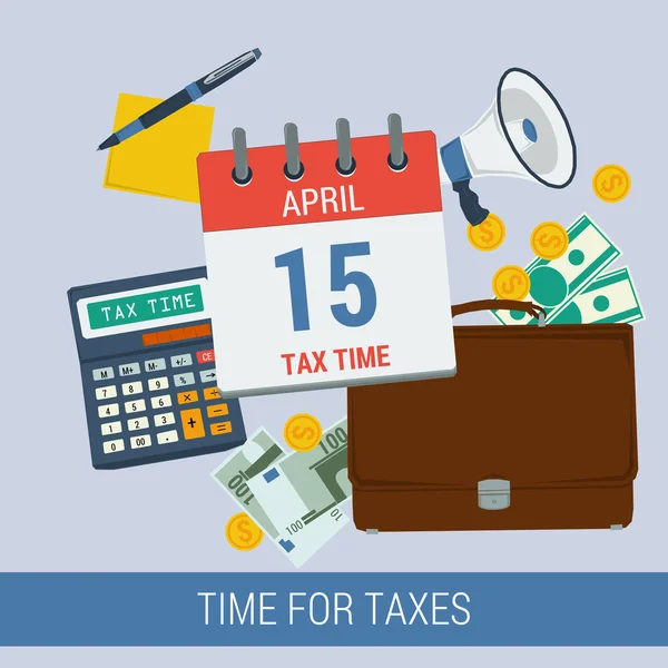 TIME FOR TAXES — Stock Vector