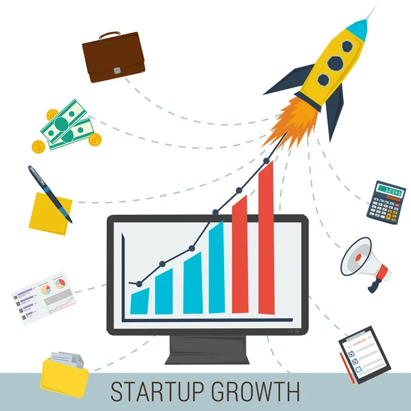 Startup growth concept — Stock Vector