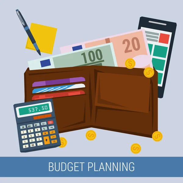 Bütçe planlama kavramı — Stok Vektör