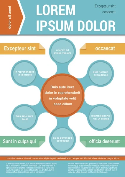 Belge düzeni şablonu. Infographic öğeleri