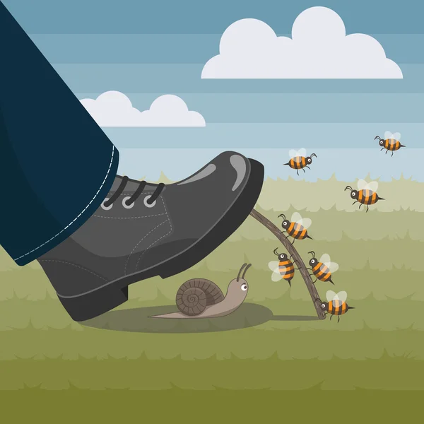 Arılar yardım şanssız salyangoz hayatta kalmak için