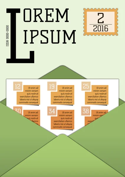 Posta ajansı dergi, broşür kapak şablonu