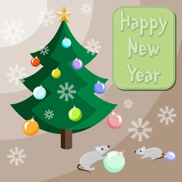 Fareler Noel ağacı süsleme