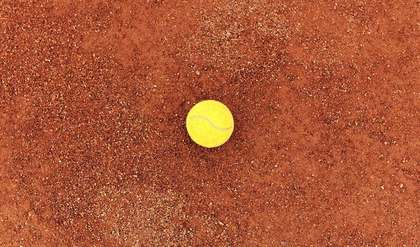Les Balles Tennis Couchées Par Terre Sur Court Tennis — Photo