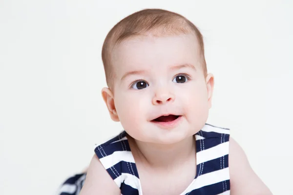 Beau sourire mignon portrait de bébé fille — Photo