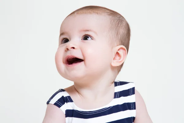 Szép mosolygó aranyos baba lány portréja Jogdíjmentes Stock Képek