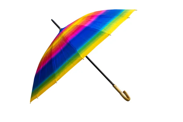 Kleurrijke ubrella regenboog geïsoleerd — Stockfoto