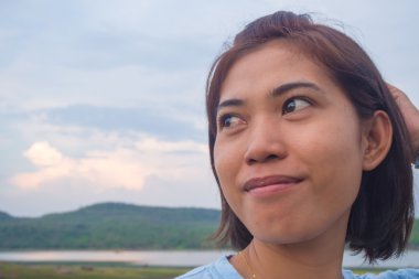 Doğada closeup kadın