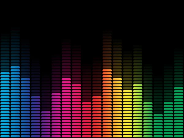 Gökkuşağı ekolayzır siyah arka plan ile