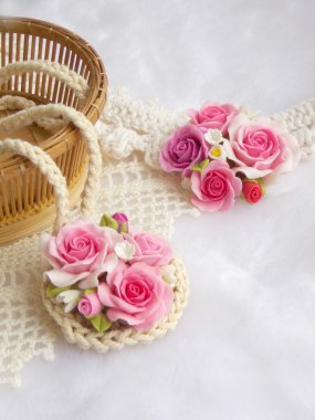 El yapımı polimer kil kolye takı 