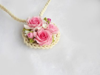 El yapımı polimer kil kolye takı 