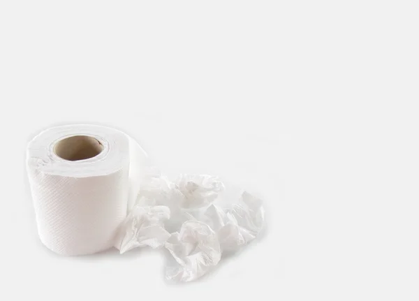 Toilet paper on white background — Stock Photo, Image