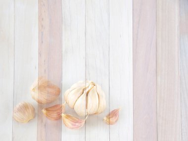 Sarımsak gibi boyama ahşap arka plan görünüm