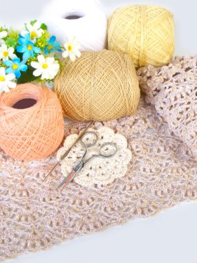 Güzel el yapımı tığ işi dantel arka plan