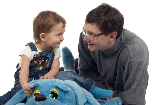 Vater und Sohn spielen — Stockfoto