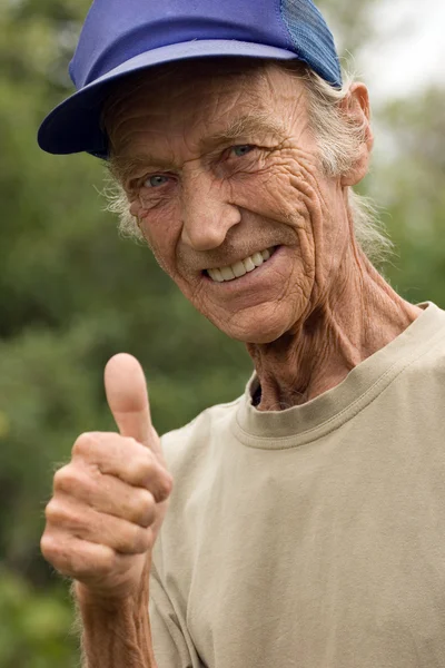 Gesture of the grandfather — Stock Photo, Image